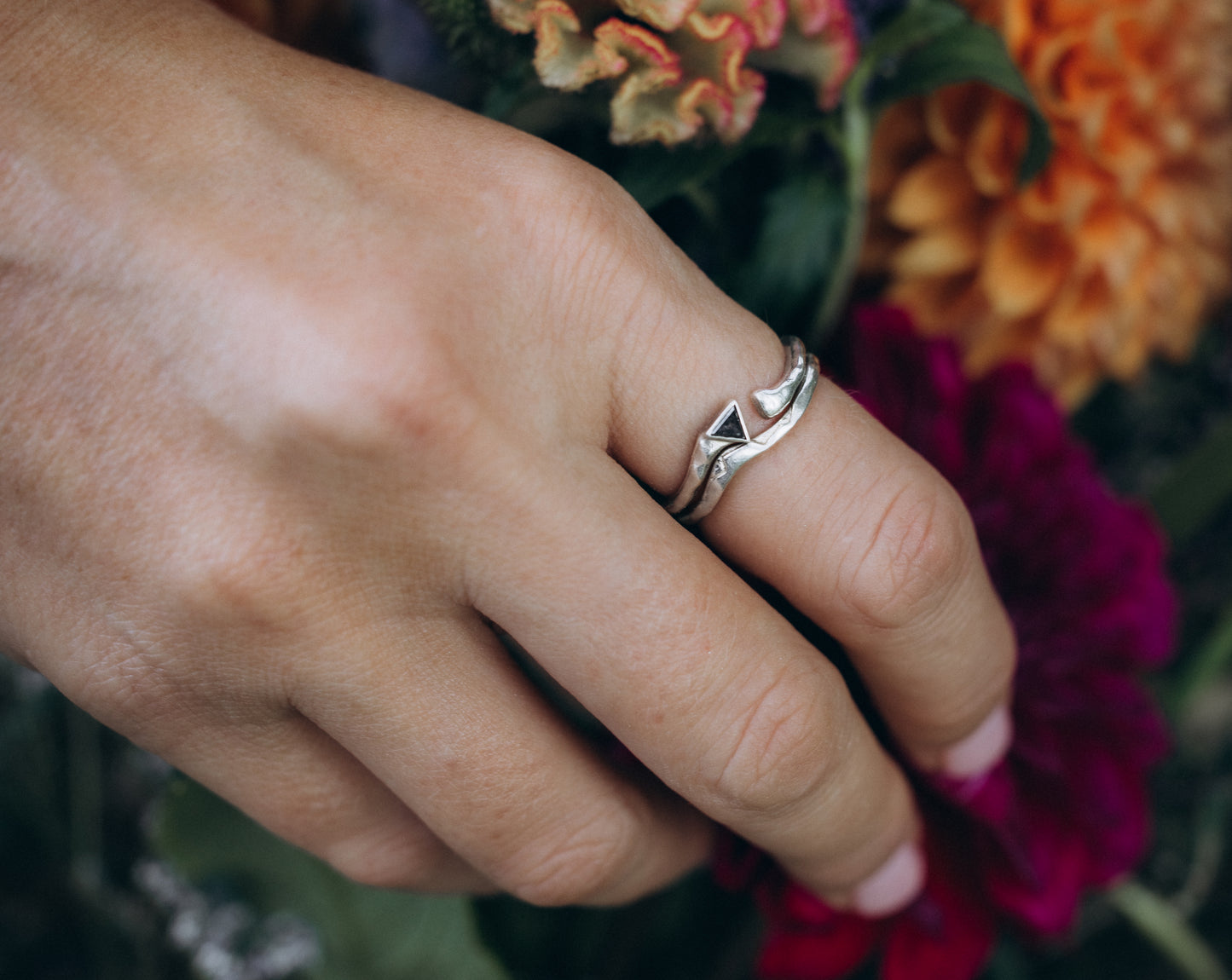 Tiny Cosmos Diamond Ring Stack
