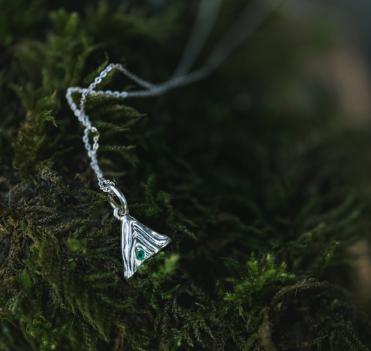 Mountain Days Pendant with Emerald