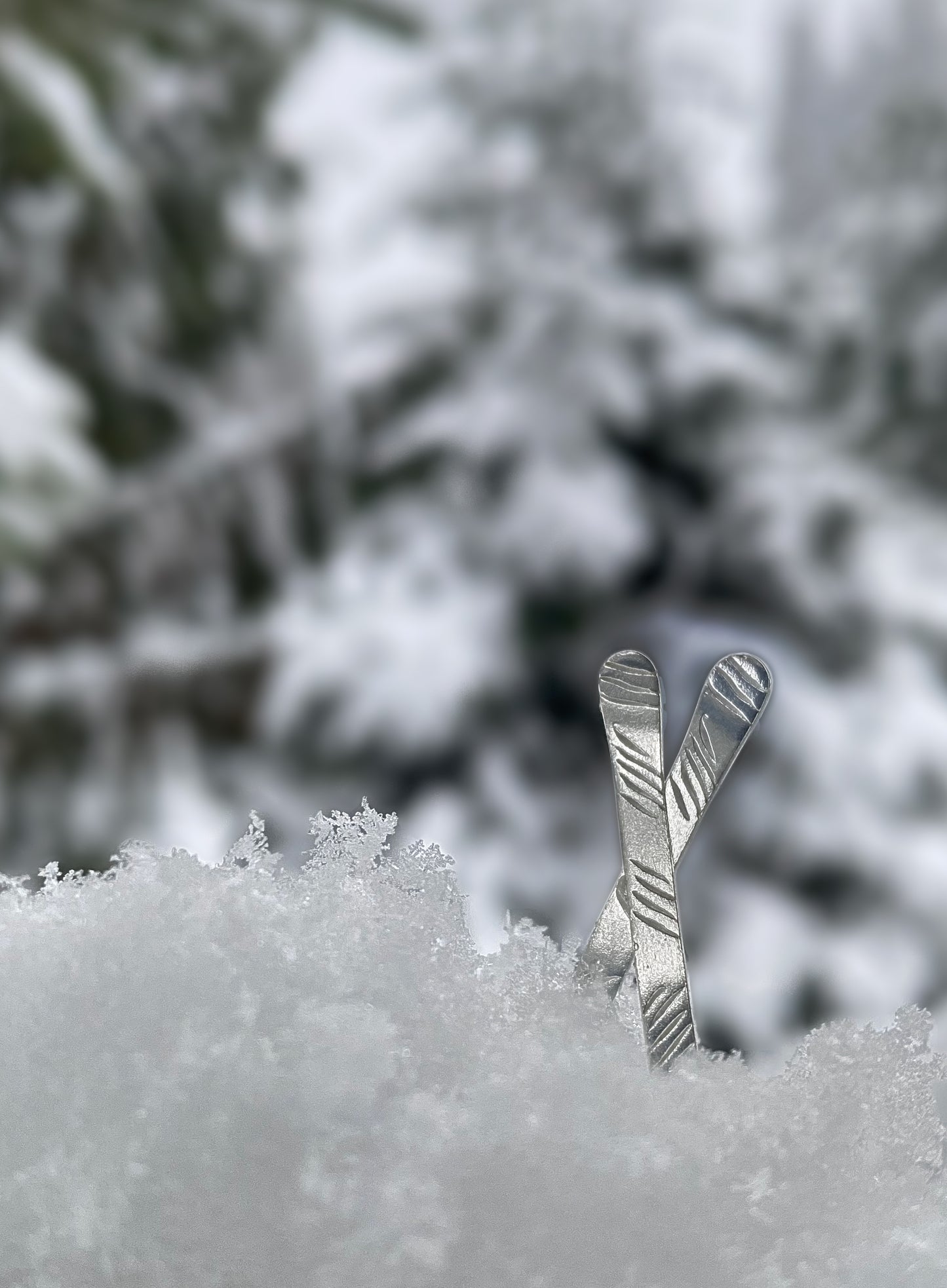 Black Diamonds are Forever Ski Pendant