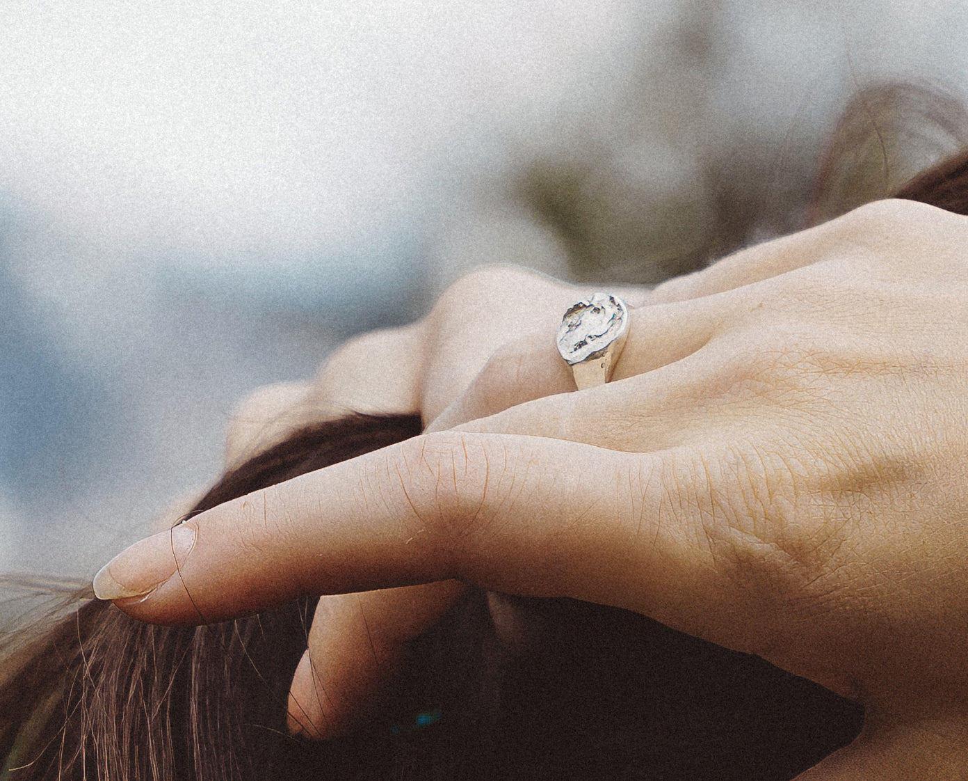 Custom-sized Whistler Mountain Signet Ring
