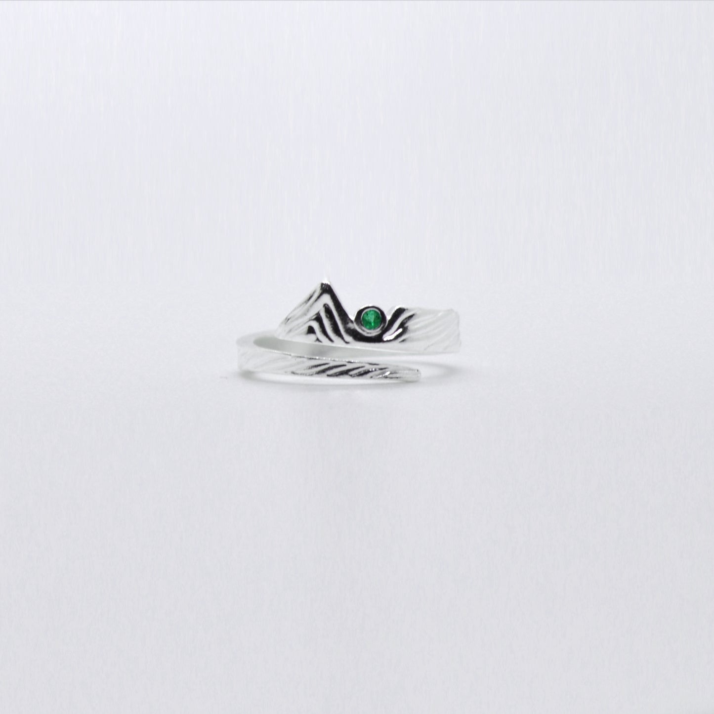 Mountain Days Adjustable Ring with Emerald