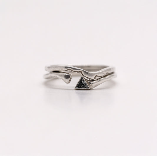 Tiny Cosmos Diamond Ring Stack